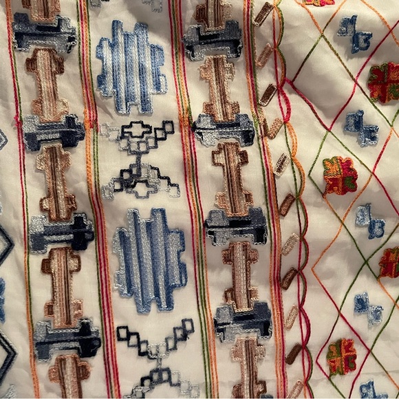 Ali & Jay Olvera Street White Multi Embroidered Mini Dress Medium - Picture 15 of 16